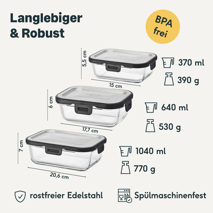 Frischhaltedosen Set 3-teilig